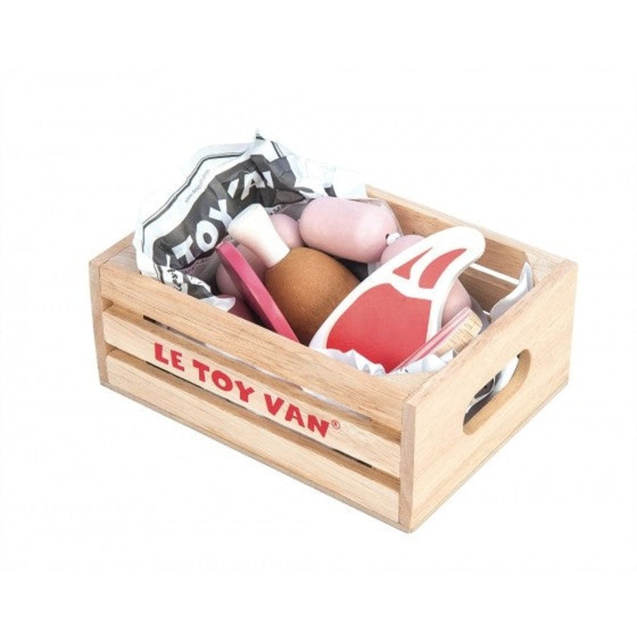 Toys Le Toy Van Wooden Play Food | Le Toy Van Market Meat Crate