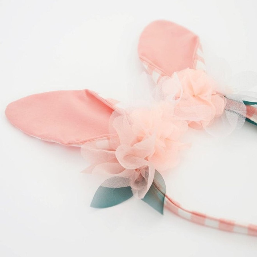 Accessories Chevron Down Icon Meri Meri | Meri Meri Embellished Gingham Bunny Headband