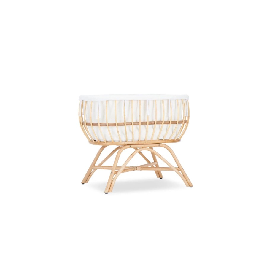 Interiors Chevron Down Icon Cottage Toys | Aria Rattan Crib Natural