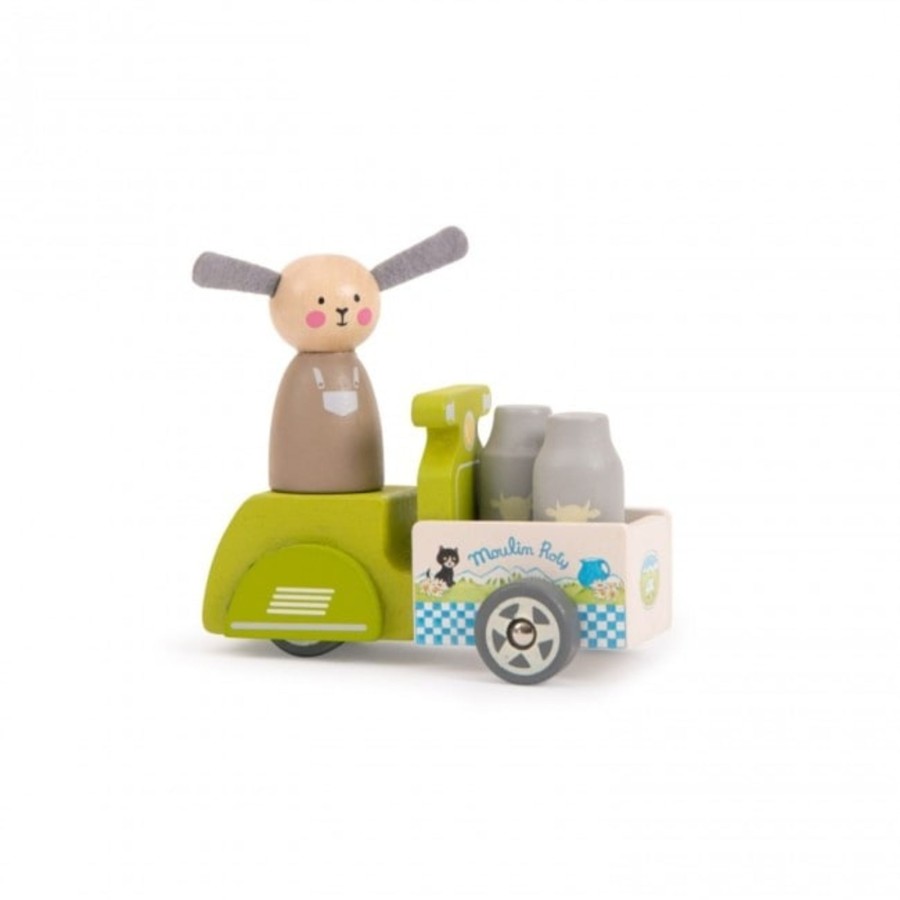 Toys Moulin Roty Cars And Trucks | Moulin Roty Milk Delivery Cart