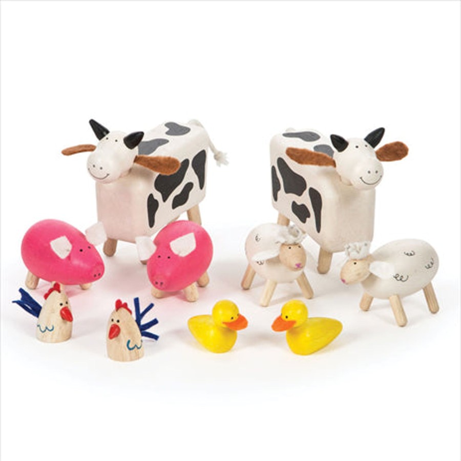 Toys Bigjigs Toys Farms, Animals & Accessories | Bigjigs Wooden Farm Animals