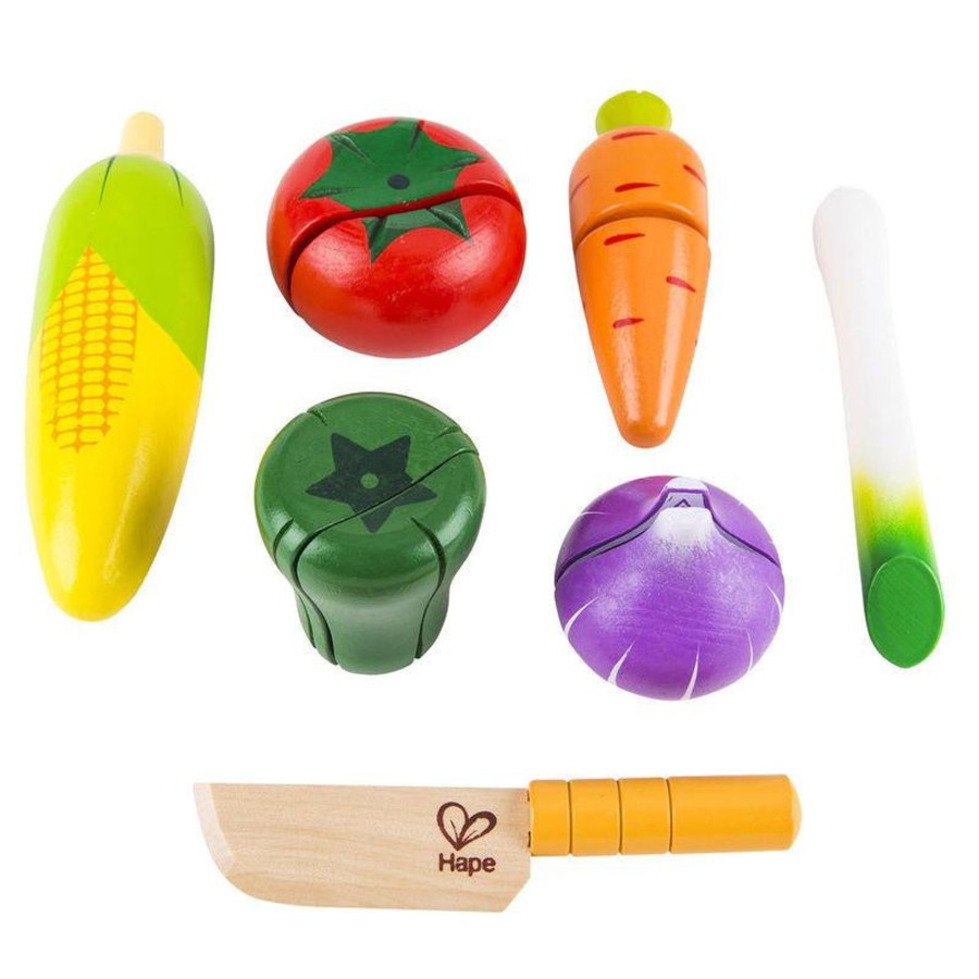 Toys Hape Toys Wooden Play Food | Hape Cutting Vegetables Set