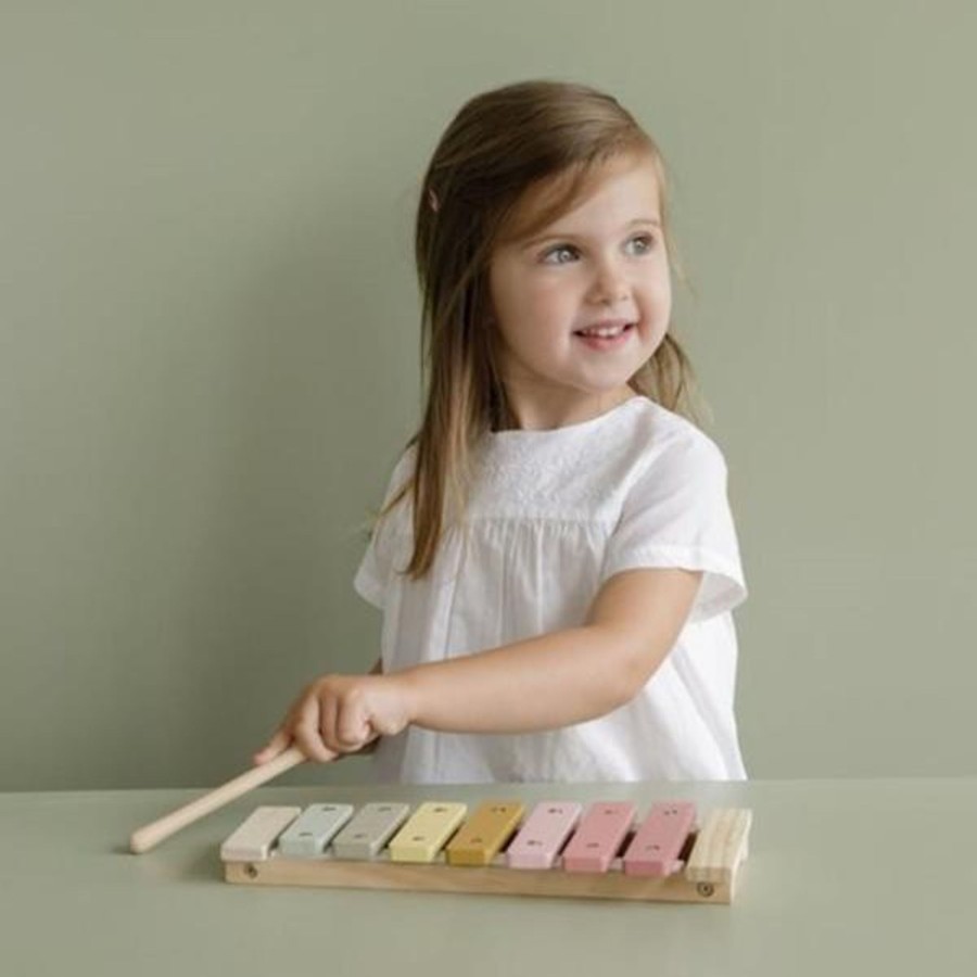 Toys Little Dutch Musical Toys | Little Dutch Wooden Xylophone Pink