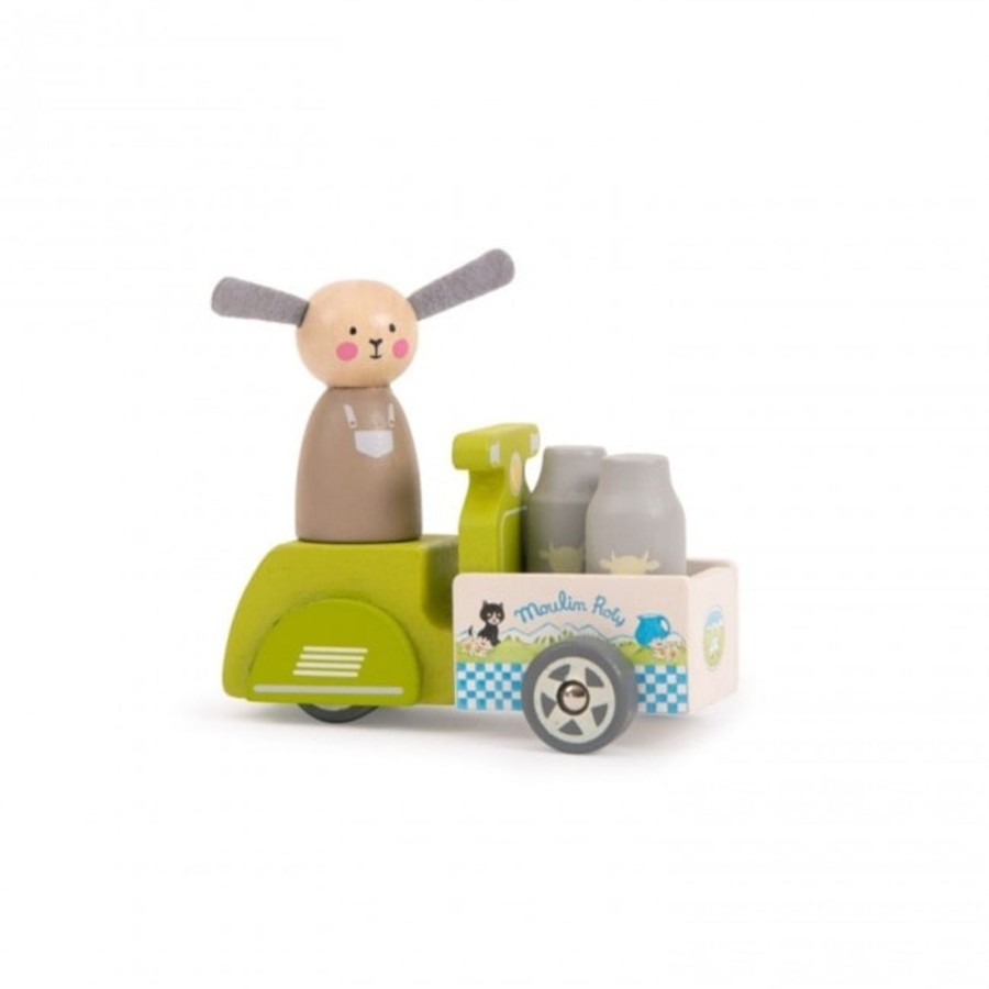 Toys Moulin Roty Vehicles And Accessories | Moulin Roty Milk Delivery Cart